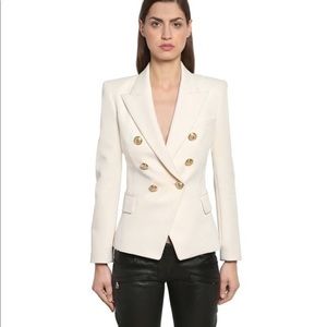 Off white/white Balmain double breasted  blazer